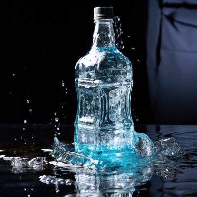 presenting a botle of a water, pro photgraphy, product advertising --no text logo copy caption brand label --style raw --v 5.2